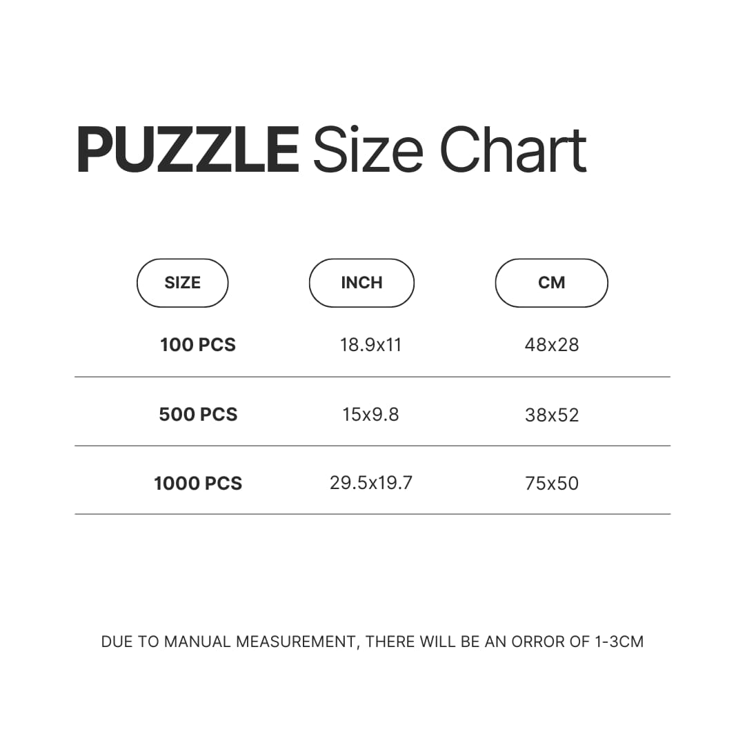 Puzzle Size Chart - Bad Magic Store