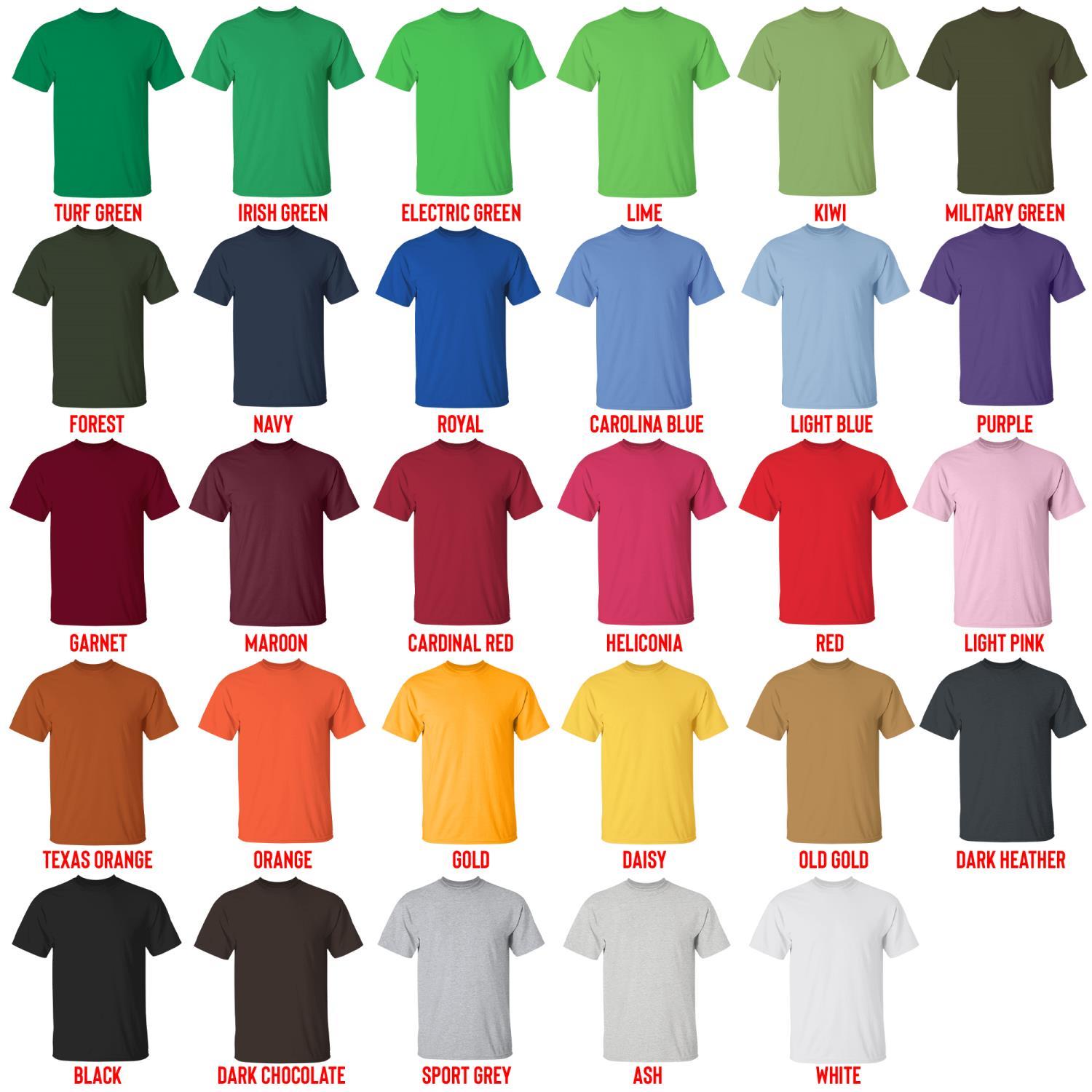 t shirt color chart - Bad Magic Store